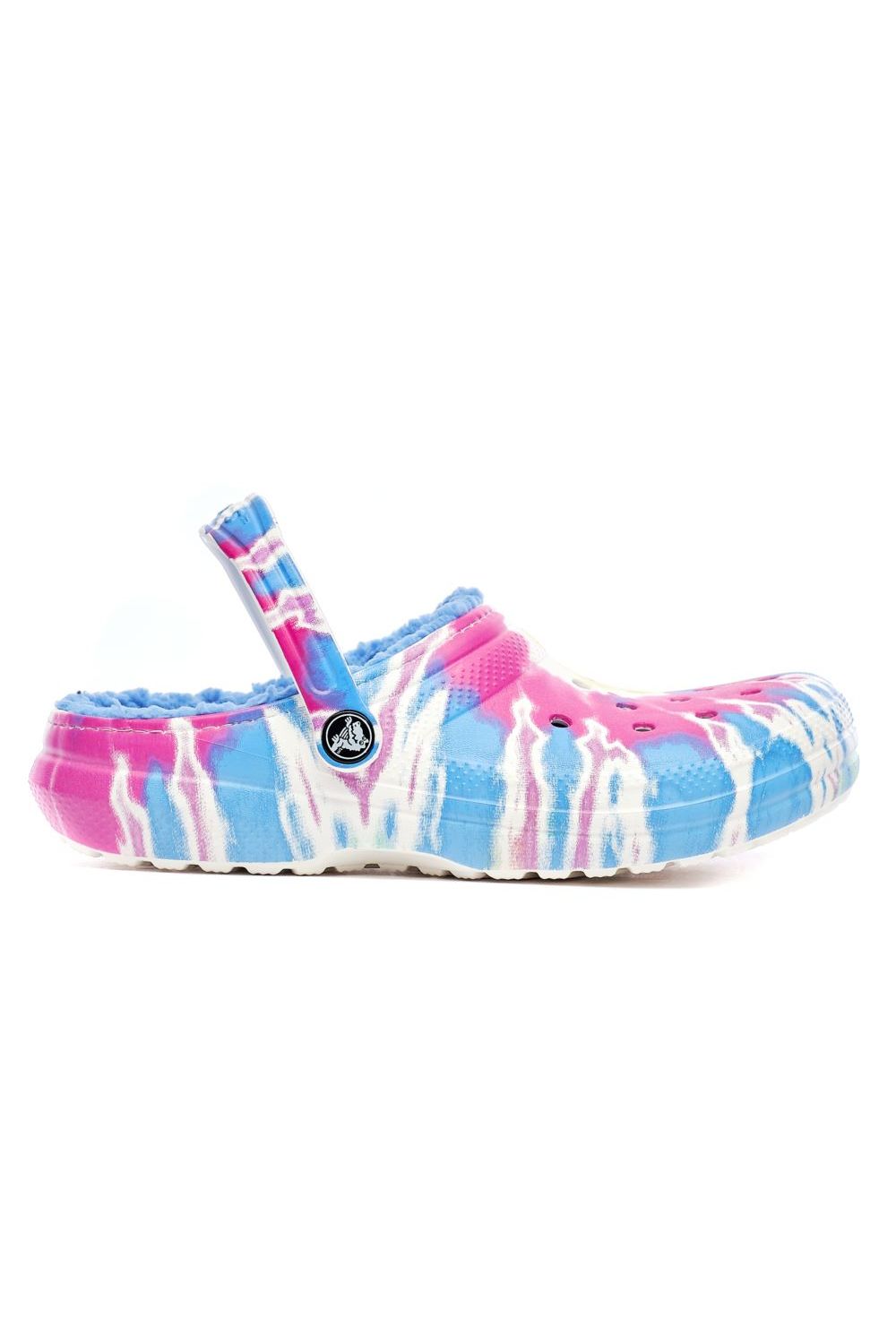 Saboti Crocs, Classic Lined Tie Dye Clog, Material sintetic, Multicolor, 43-44 EU