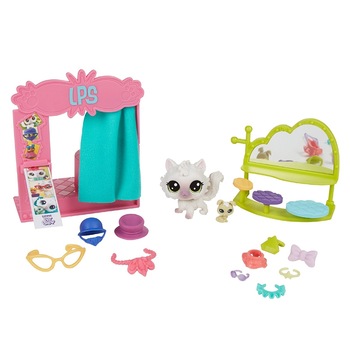 Set de joaca Littlest Pet Shop, cabina foto a pisicutei cu 10 accesorii, 4 ani+ Set de joaca Littlest Pet Shop, cabina foto a pisicutei cu 10 accesorii, 4 ani+