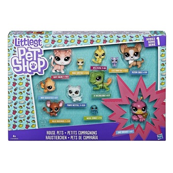 Set de joaca Littlest Pet Shop, 11 animalute cu tematica Home Buddies, 4 ani+ Set de joaca Littlest Pet Shop, 11 animalute cu tematica Home Buddies, 4 ani+