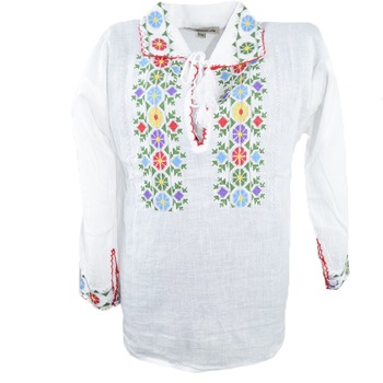 Bluza tip ie pentru baieti Mini Junior MRI-3-170-176, Alb Bluza tip ie pentru baieti Mini Junior MRI-3-170-176, Alb