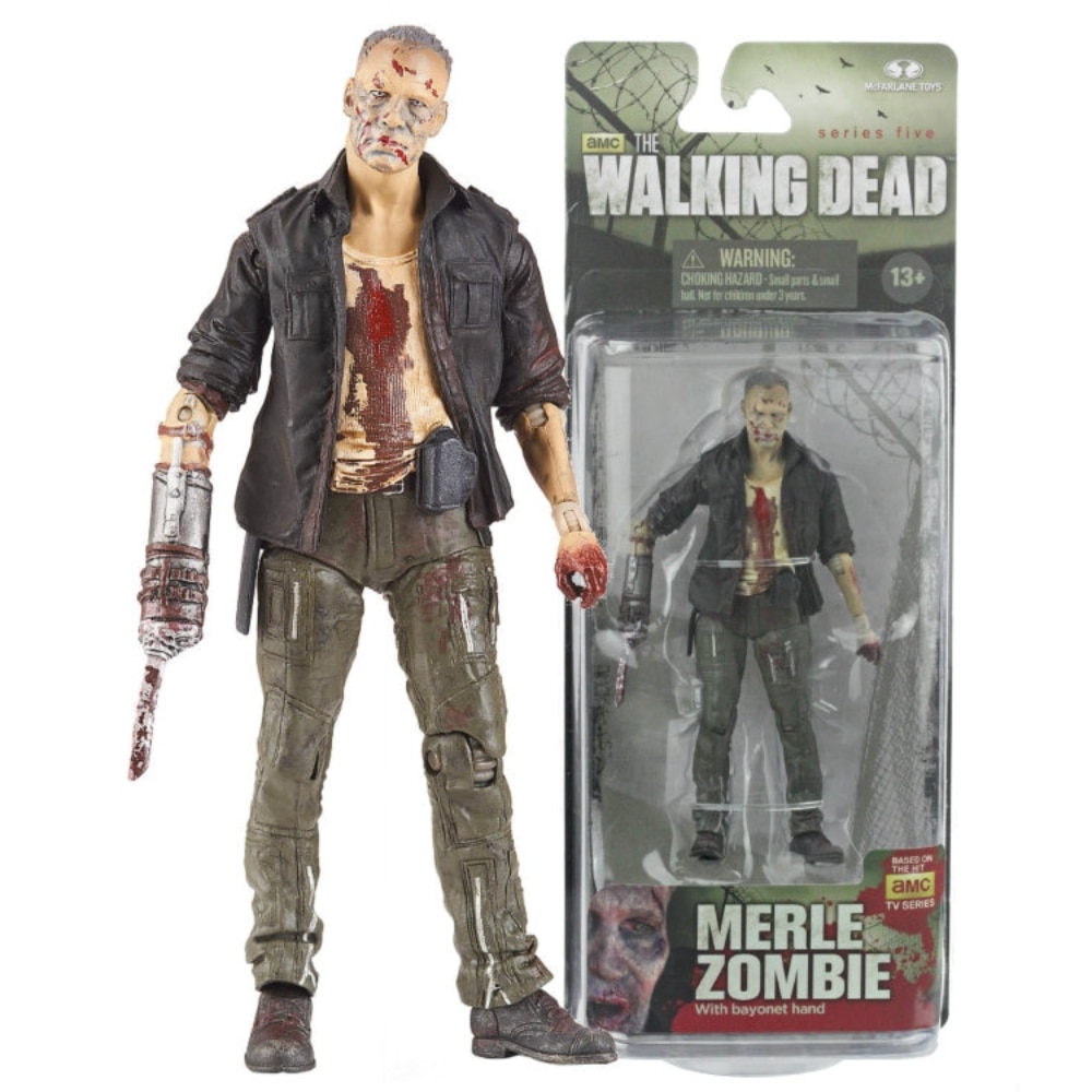 Figurina Merle Zombie, McFarlane Toys, The Walking Dead Seria 5, 12 cm, Multicolor