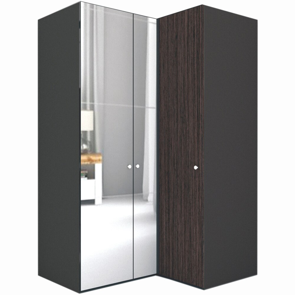 Dulap de Colt Genarom LEX Model B, Decor 8548 O / Oglinda, 145-117 x 218 x 66 cm