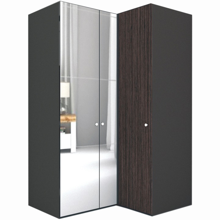 Dulap de Colt Genarom LEX Model B, Decor 8548 O / Oglinda, 145-117 x 240 x 66 cm