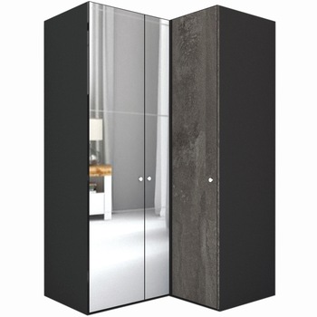 Dulap de Colt Genarom LEX Model B, Decor K352 O / Oglinda, 145-117 x 218 x 66 cm Dulap de Colt Genarom LEX Model B, Decor K352 O / Oglinda, 145-117 x 218 x 66 cm