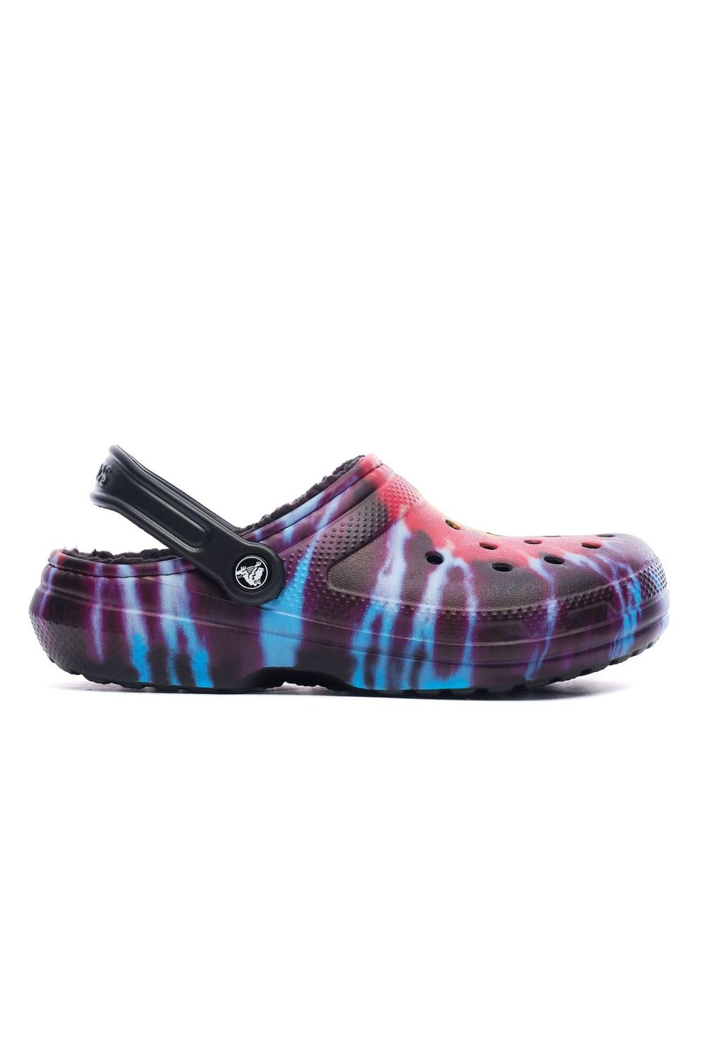 Saboti Crocs, Classic Lined Tie Dye Clog, Material sintetic, Multicolor, 45-46 EU