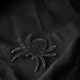 Aplicatie termoadeziva cu sclipici, 3 x 3 cm, paianjen negru