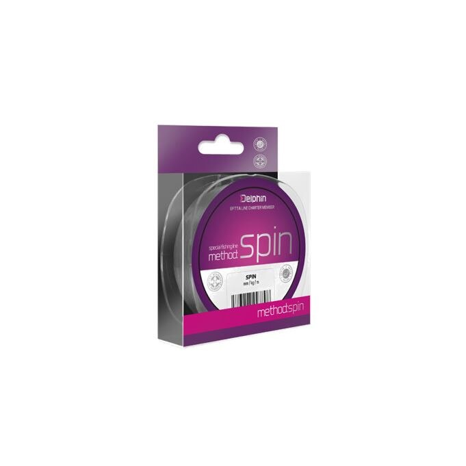 Fir Monofilament Method SPIN 200metri, Culoare gri Diametru 0,28mm Rezistenta 14,3lbs