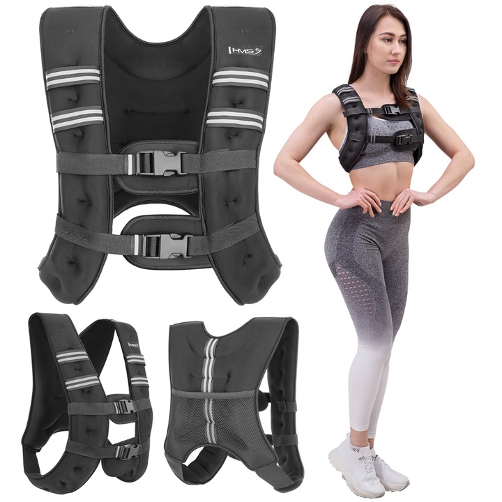 Vesta greutati HMS, 8 KG, Negru