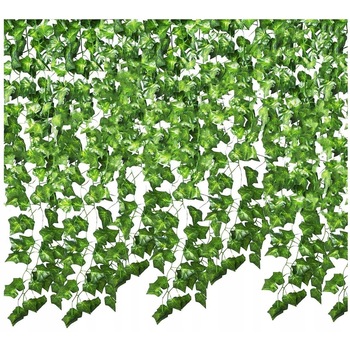 Set 12 ghirlande decorative iedera artificiala, 2.1m, Verde Set 12 ghirlande decorative iedera artificiala, 2.1m, Verde