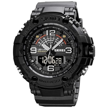 Ceas barbatesc. Skmei, Militar, Sport, Cronograf, Lumina de fundal, Digital, Negru Ceas barbatesc. Skmei, Militar, Sport, Cronograf, Lumina de fundal, Digital, Negru