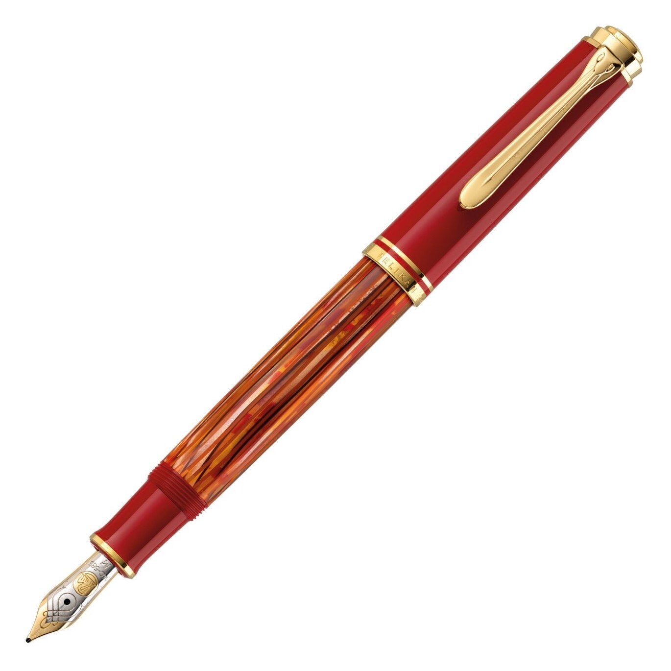 Stilou Souveran M600 M Tortoiseshell- Red Pelikan