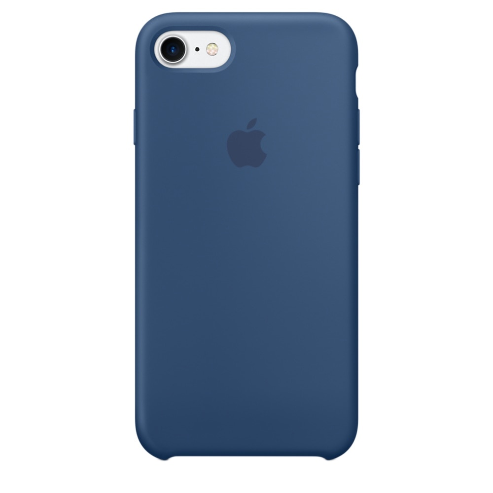 Husa de protectie Apple pentru iPhone 8 / iPhone 7, Silicon, Ocean Blue