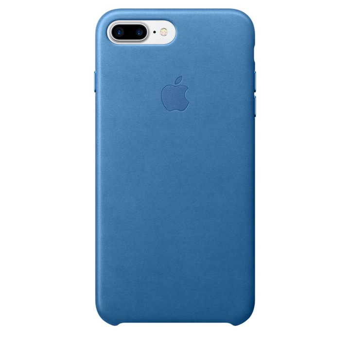 Протектор Apple за iPhone 7 Plus, Кожа, Sea Blue