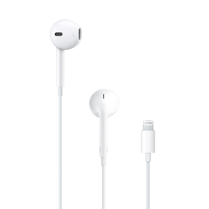 Слушалки с микрофон Apple EarPods, Lightning, White