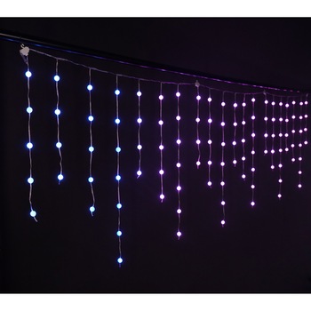 Instalatie turturi ball Craciun, Hoff, 105 LED-uri cu lumina RGB, 2,85 x 0,67 m, controler, interior / exterior Instalatie turturi ball Craciun, Hoff, 105 LED-uri cu lumina RGB, 2,85 x 0,67 m, controler, interior / exterior