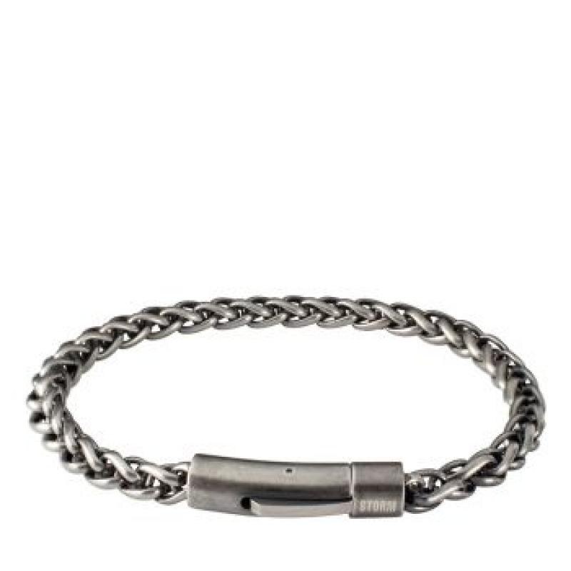 Bratara barbati STORM Eli - Argintie