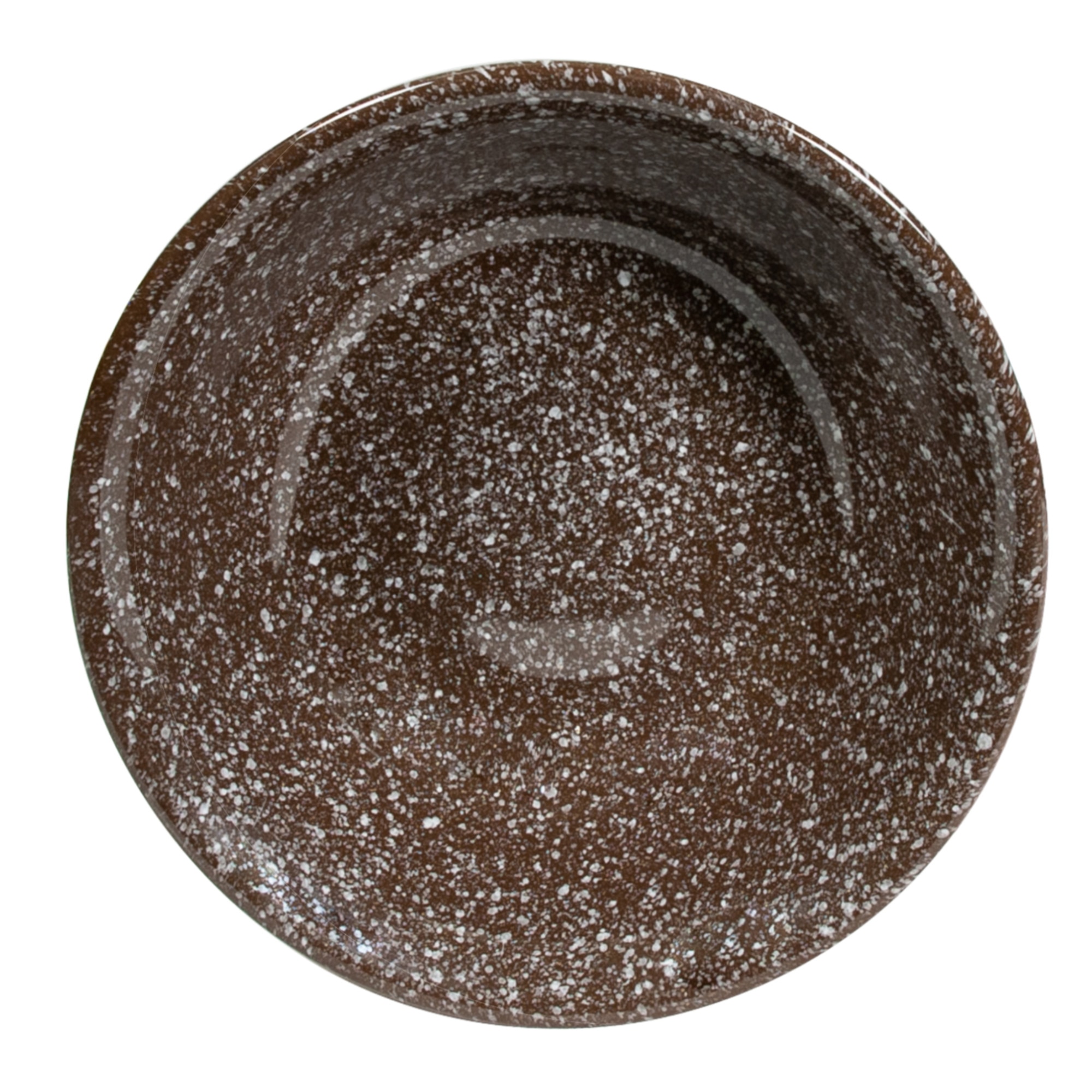 Salatiera mare, Cesiro, 24 cm, Maro Cafea cu picatele albe