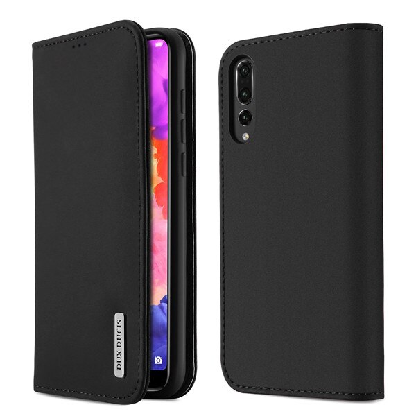 Husa tip carte, Dux Ducis Wish, Compatibil cu Huawei P20, Negru