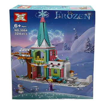 Set de constructie SX, Castel Frozen cu lumini si parti mobile, 324 piese Set de constructie SX, Castel Frozen cu lumini si parti mobile, 324 piese