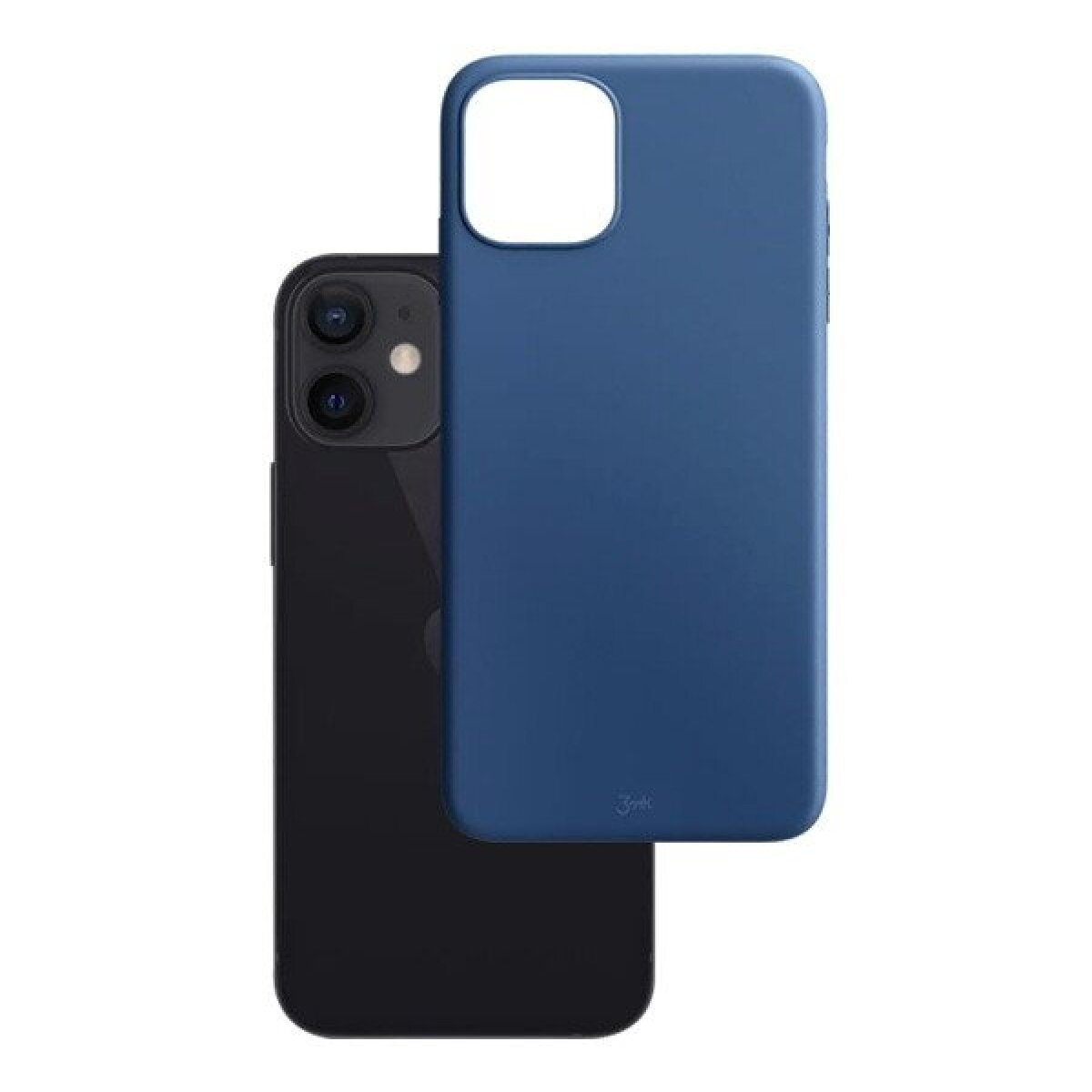 Husa Cover Silicon Mat 3mk pentru iPhone 13 Albastru