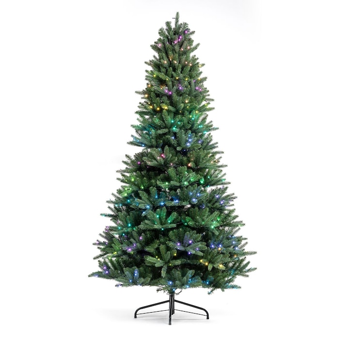 Twinkly 1,5 m magas karácsonyfa 250 LED integrált RGB izzóval. műfenyő 83% PE, zöld, BT + WiFi, Gen II, IP20 védettség