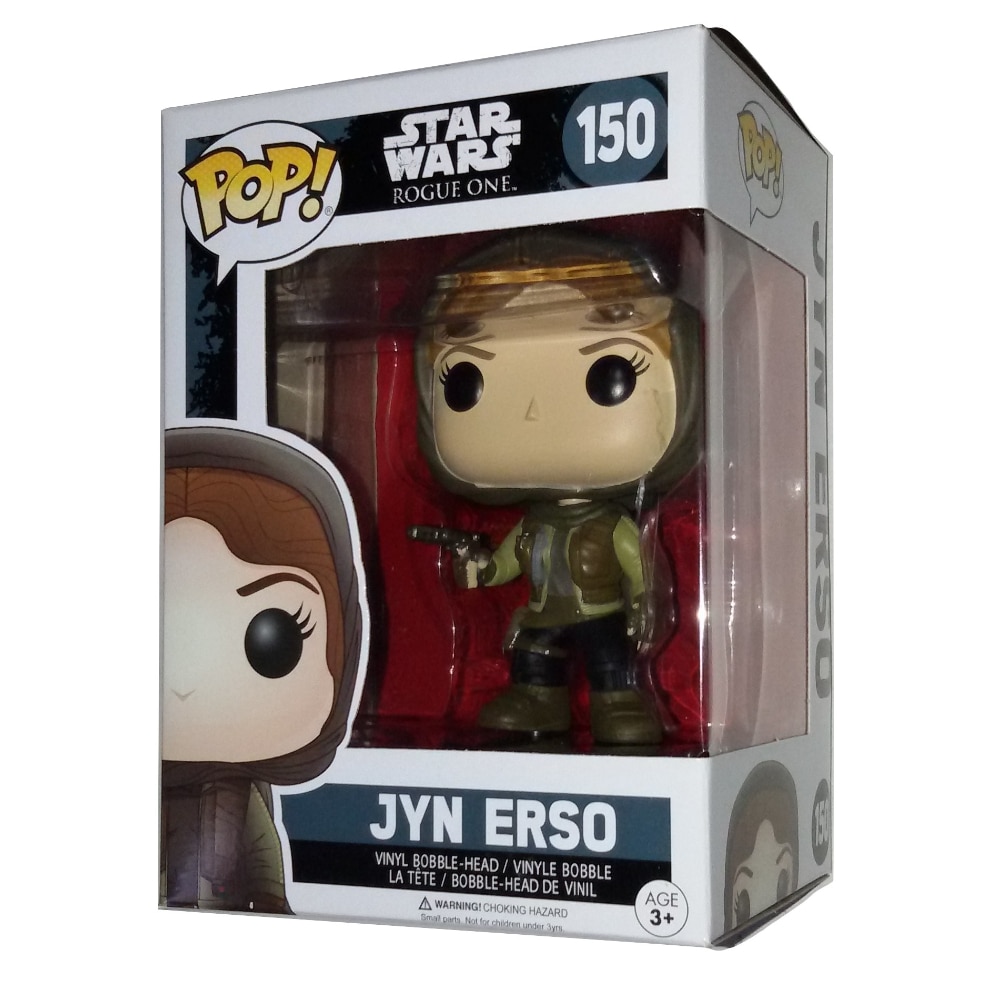 Figurina Jyn Erso Hooded, FunKo, POP, Star Wars Rogue, 10 cm, Multicolor