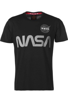 Tricou barbati, Alpha Industries NASA Reflective T 178501-03, Bumbac, L, Negru Tricou barbati, Alpha Industries NASA Reflective T 178501-03, Bumbac, L, Negru