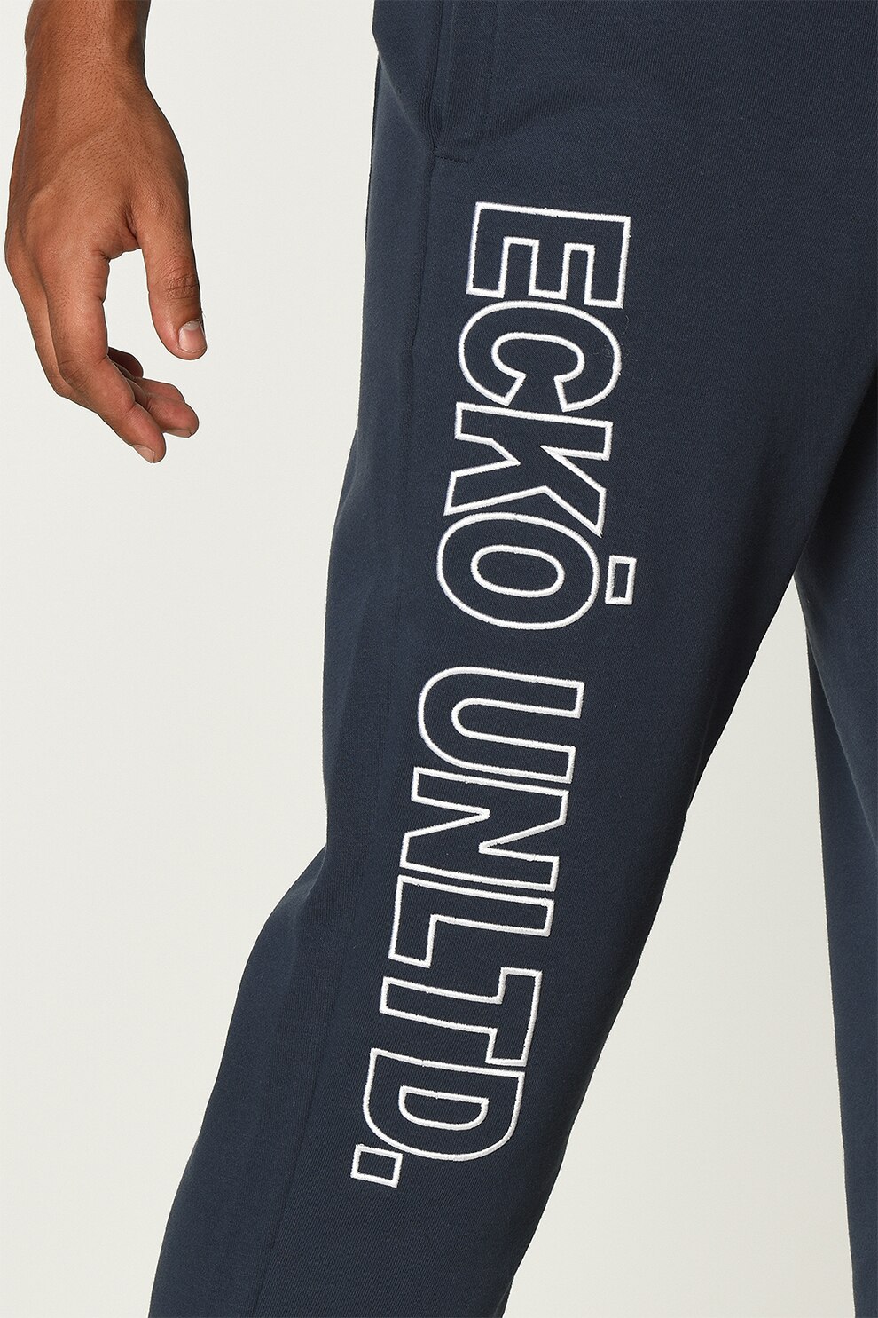 Ecko, Pantaloni sport cu logo brodat Tyler, Bleumarin