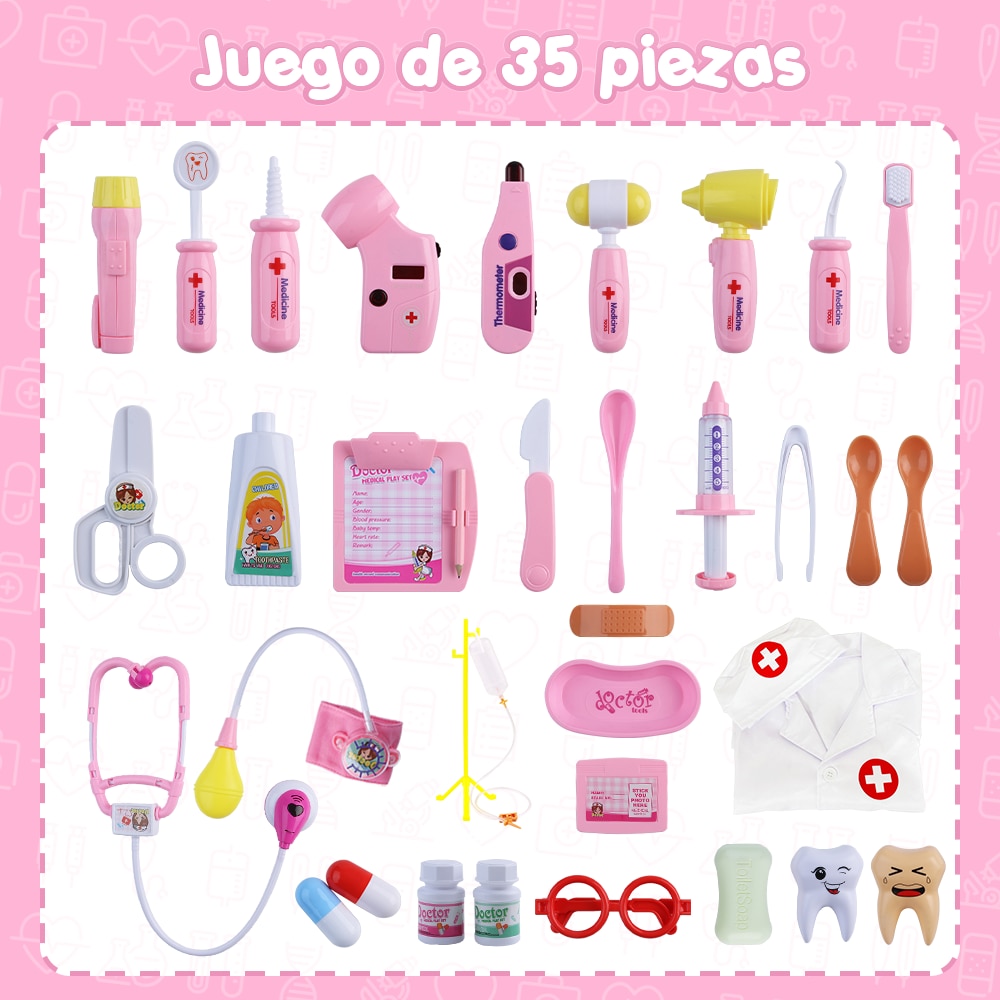 Set doctor, 35 bucati, Roz - eMAG.ro