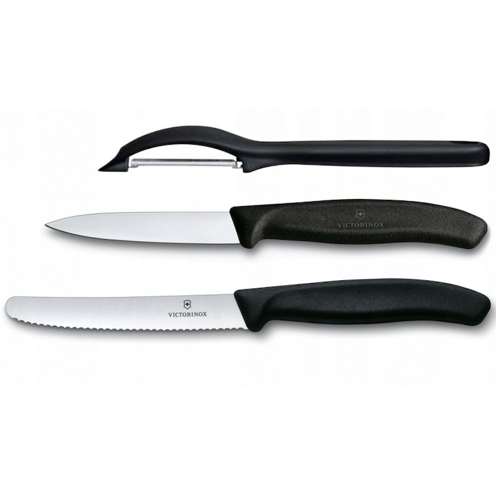 2 db kés és hámozó készlet Victorinox 6.7113.31 - fekete
