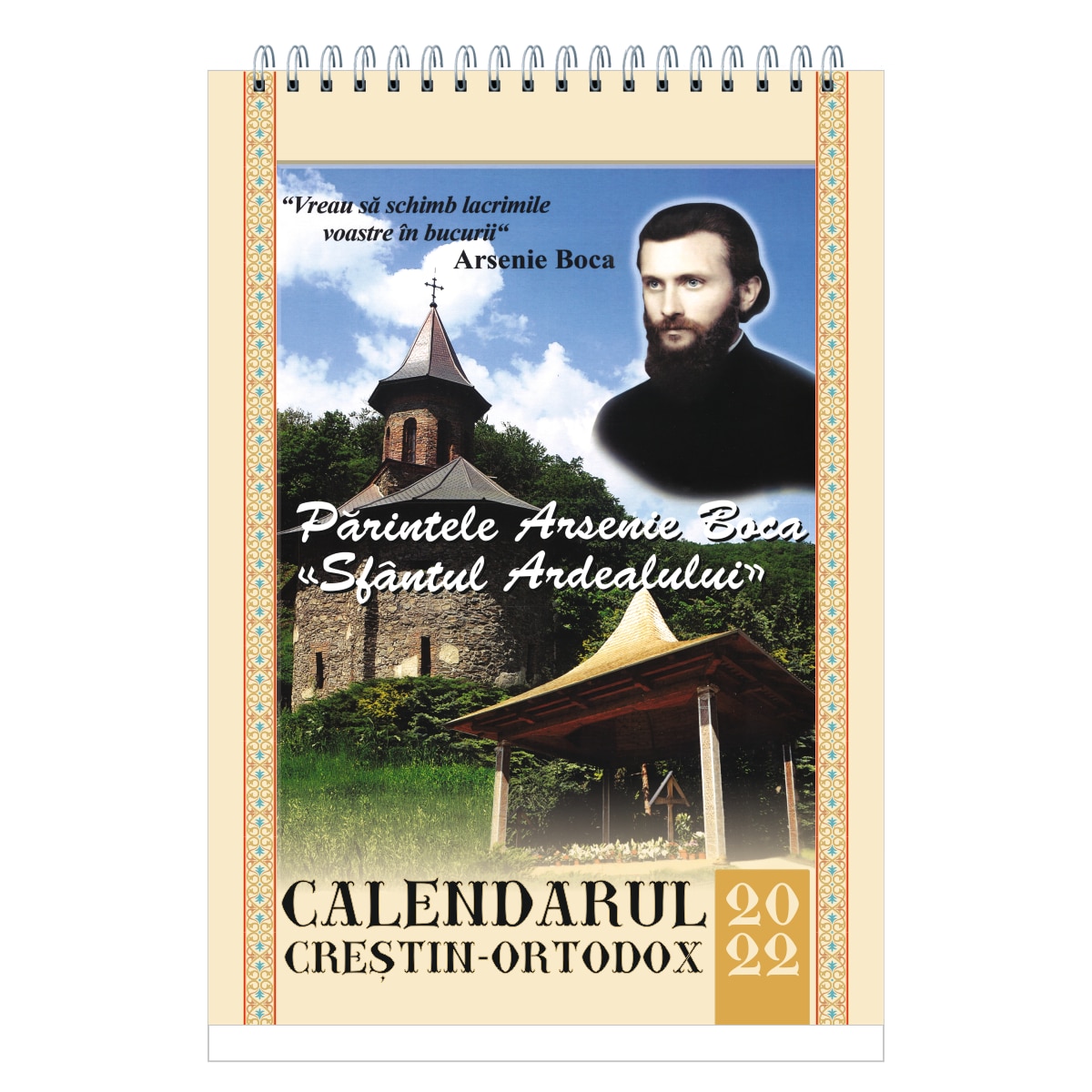 Calendar crestin, de birou, Sfantul Ardealului, 2022, 16x23 cm, 13 file
