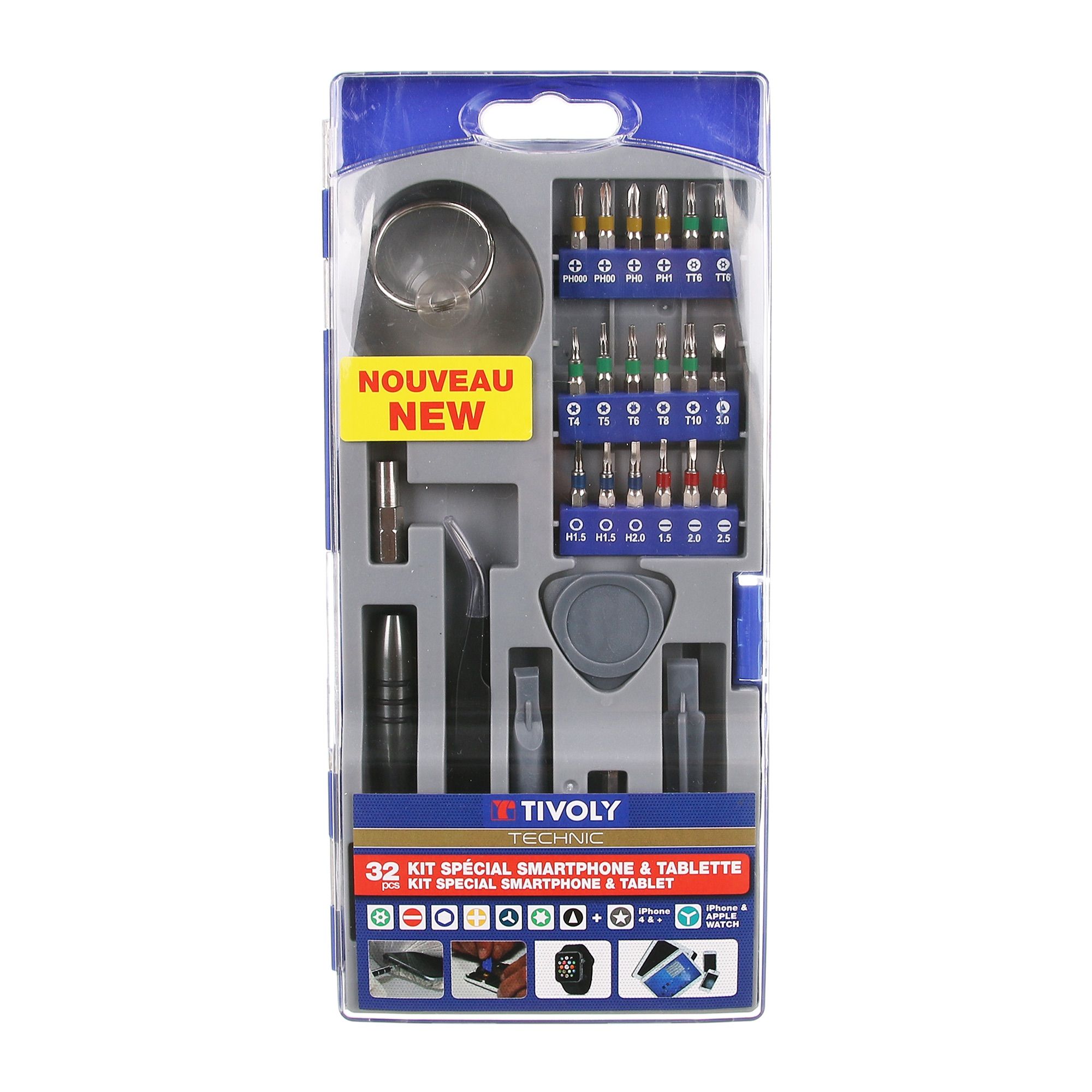 Trusa unelte Tivoly, pentru smartphone si tablete, set 32 piese