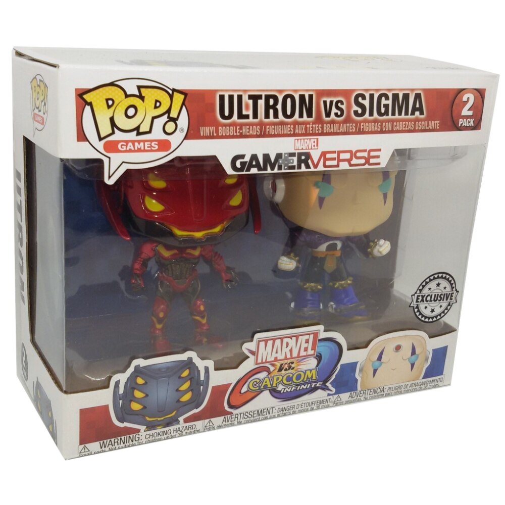 Set 2 figurine Ultron VS Sigma, FunKo, Pop, Marvel Capcom, 10 cm, Multicolor