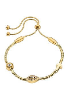 Loisir by Oxette, Bratara din otel inoxidabil placata cu aur de 14K, Auriu Loisir by Oxette, Bratara din otel inoxidabil placata cu aur de 14K, Auriu