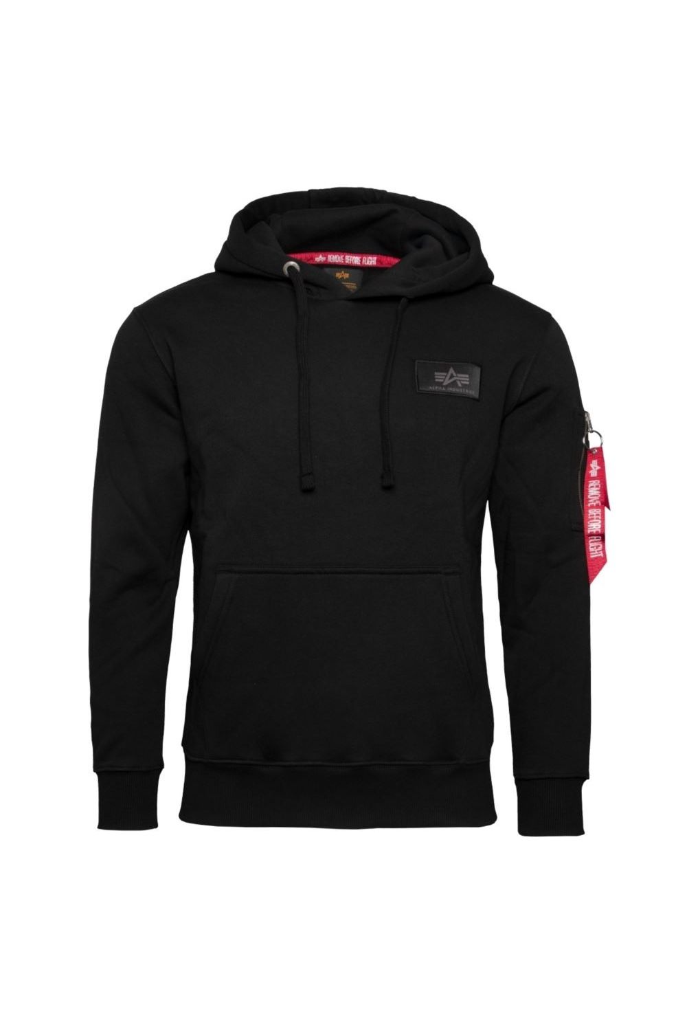 Hanorac barbati, Alpha Industries Print Hoody C 178318CP-380, Bumbac/Poliester, Negru, Negru