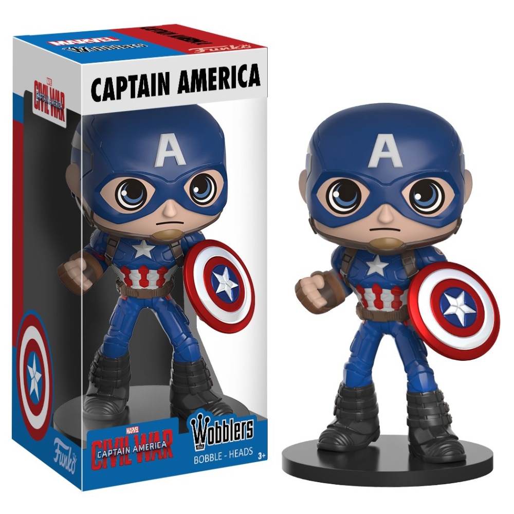 Figurina bobblehead Captain America, FunKo, Civil War, 15 cm, Multicolor