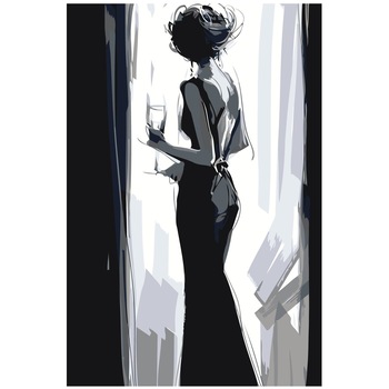 Set pictura pe numere Independent woman 1220, panza bumbac pe rama lemn 40x60 Set pictura pe numere Independent woman 1220, panza bumbac pe rama lemn 40x60