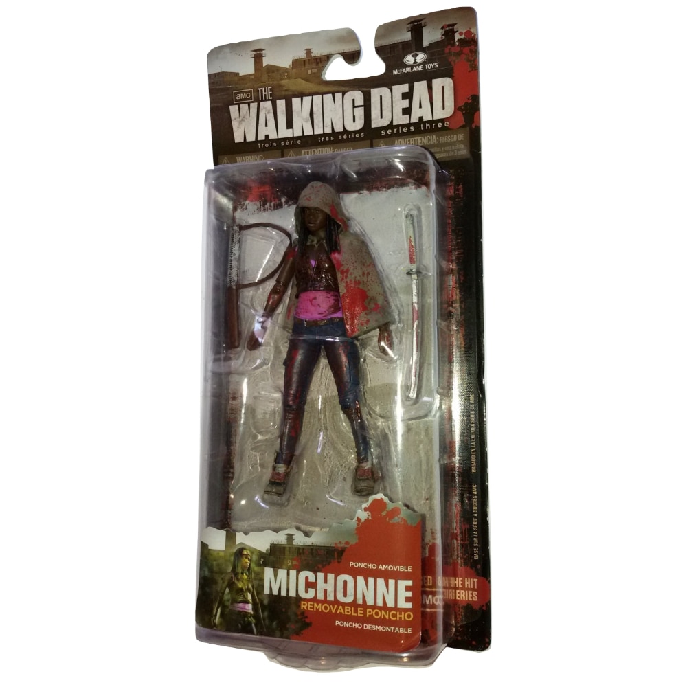 Figurina Michonne Bloody, McFarlane Toys, The Walking Dead Series 3, 13 cm, Multicolor