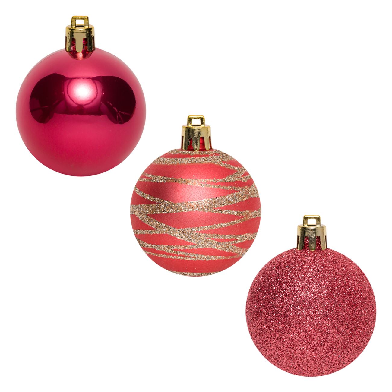 Set 12 globulete, Zola®, pentru bradut, 3 modele diferite , 5 cm