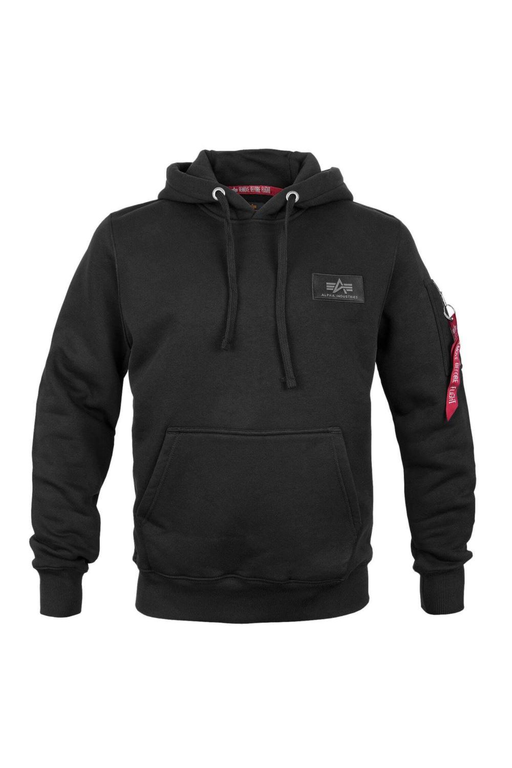 Hanorac, Alpha Industries, Back Print Hoodie, 17831, Bumbac, Negru, M