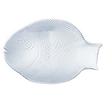 Platou de servire Pasabahce Marine, forma de peste, 25 x 36 cm Platou de servire Pasabahce Marine, forma de peste, 25 x 36 cm