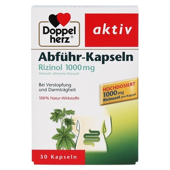 Capsule laxative cu ulei de ricin, 30 buc, Doppelherz Capsule laxative cu ulei de ricin, 30 buc, Doppelherz