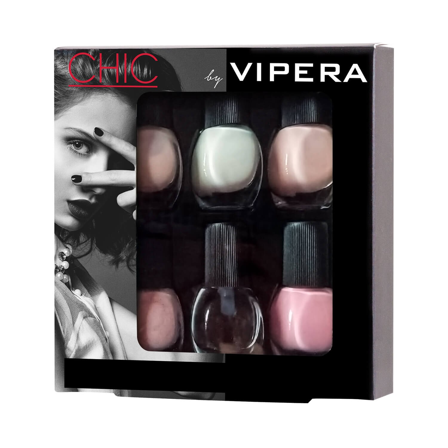 Seturi de 6 lacuri de unghii in cutie cadou CHIC 03 by VIPERA 03 befit 6 x 5.5ml (01,05,08,21,132,162)