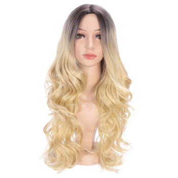 Peruca dama, Model Ombre, Material sintetic, Blond, 70 cm Peruca dama, Model Ombre, Material sintetic, Blond, 70 cm