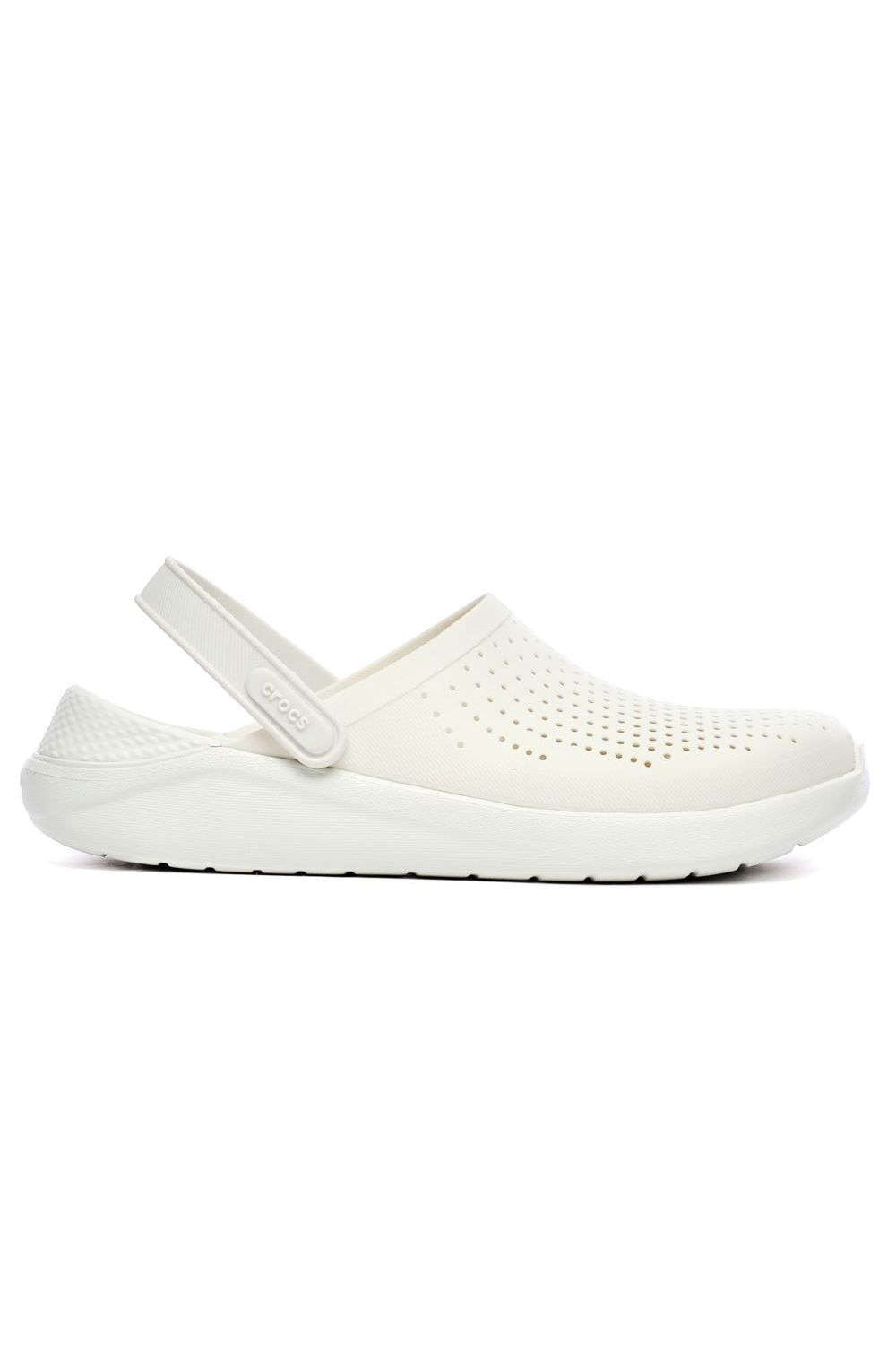 Saboti Crocs, LiteRide Clog, Material sintetic, Alb, 42-43 EU