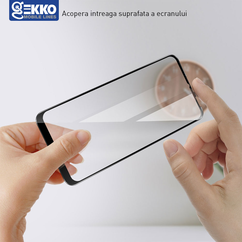 Folie sticla pentru Motorola Moto G30 / G20, G10 - Tempered Glass 6D, Full Glue, protectie ecran, margini negre, usor curbate iShield® Contur negru