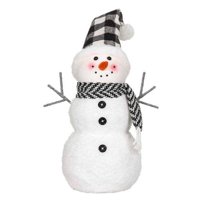 Figurina decorativa, Zola®, model Om de zapada, cu fes in carouri si fular, 48 cm