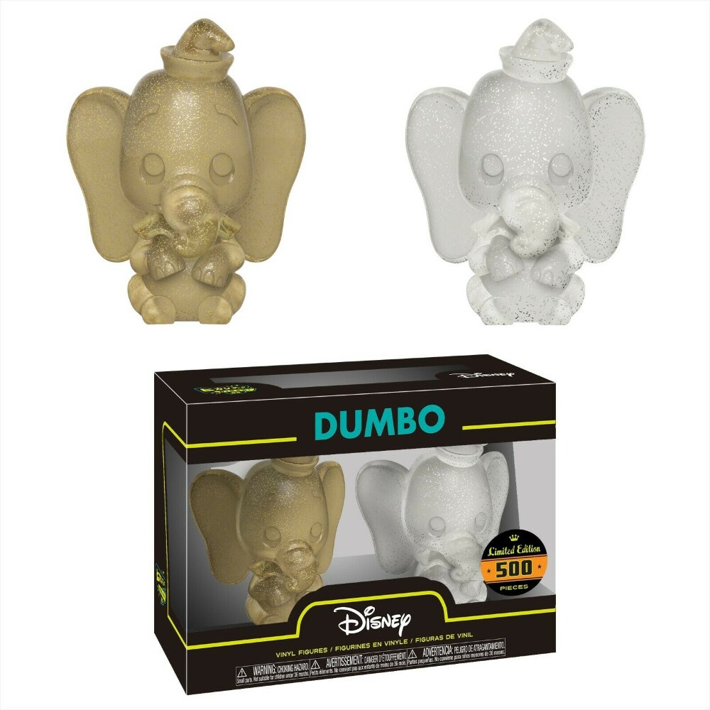 Set 2 figurine Dumbo, FunKo, Hikari, 10 cm, Auriu/Argintiu
