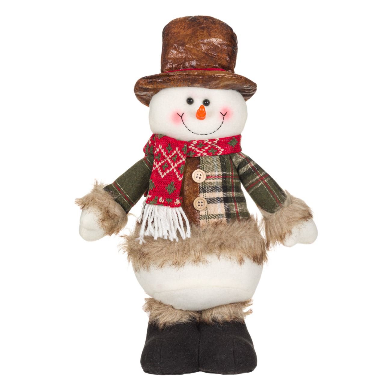 Figurina de Craciun, New Line, Model Om de Zapada cu Caciula, 33 cm, Multicolor