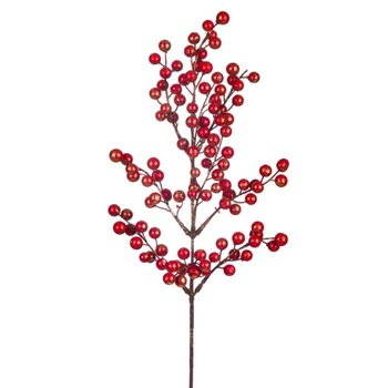 Crenguta decorativa, Zola®, pentru Craciun, cu fructe rosii, 50 cm Crenguta decorativa, Zola®, pentru Craciun, cu fructe rosii, 50 cm